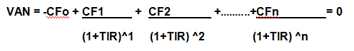Tasa Interna de Rentabilidad (TIR) o Tasa de Rentabilidad del flujo Descontado (FTD)