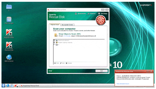 Software dedicado a eliminar el malware, Kaspersky Rescue Disk