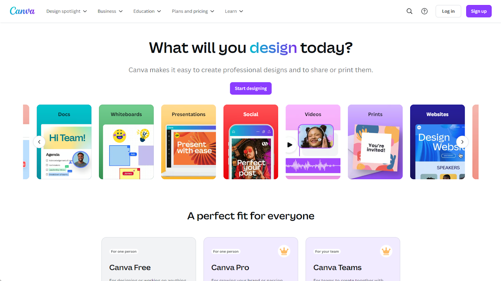 Canva. Plataforma de creación de contenidos visuales orientada especialmente al marketing digital