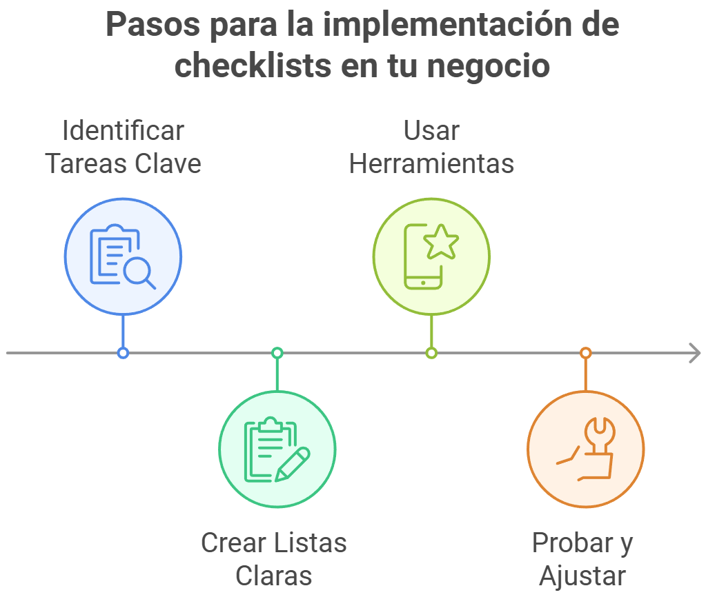 Pasos para la implementación de checklists en tu negocio