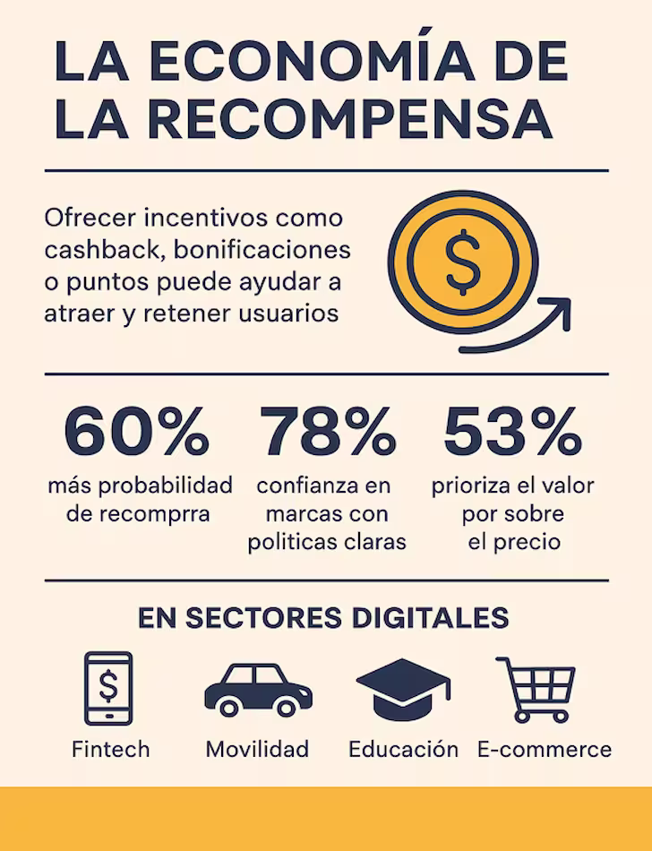 Ofrecer incentivos como cashback, bonificaciones o puntos puede ayudar a atraer y retener usuarios