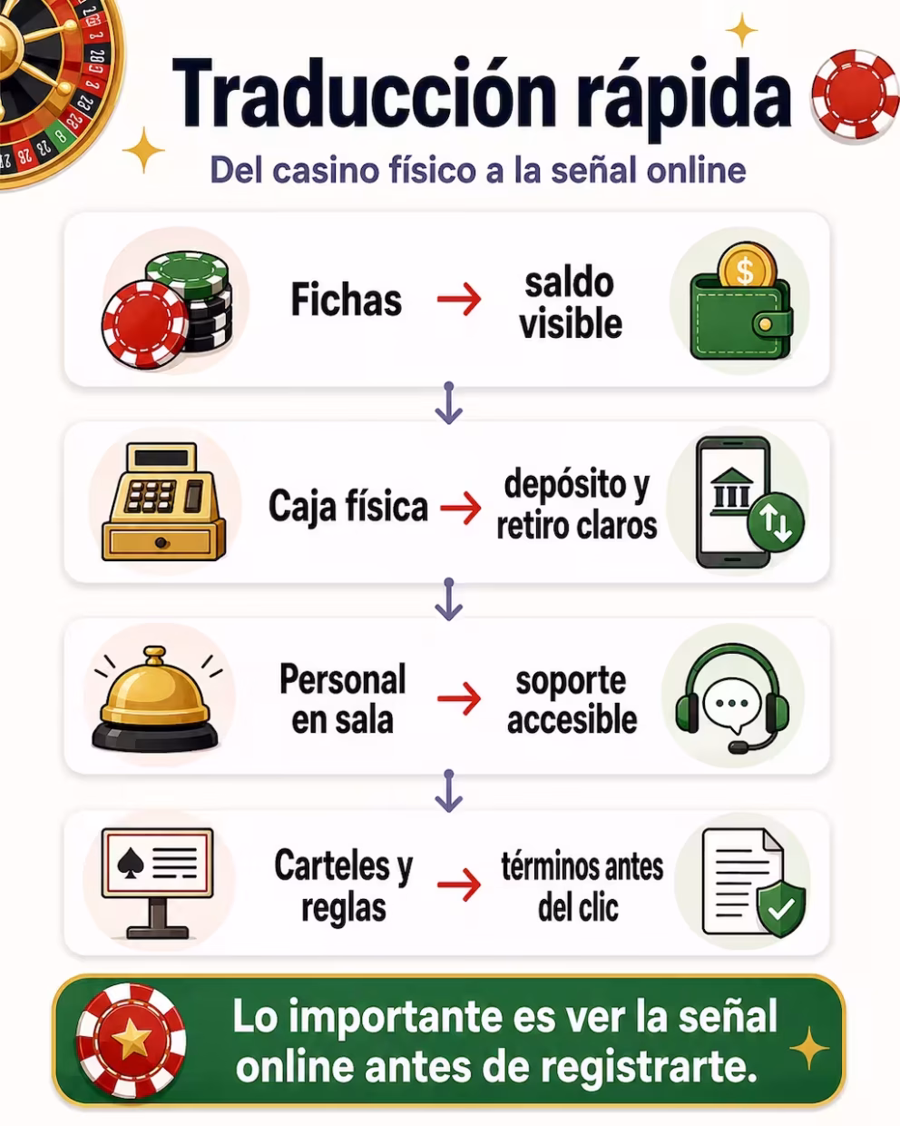 Traducción rápida: del casino físico a la señal online