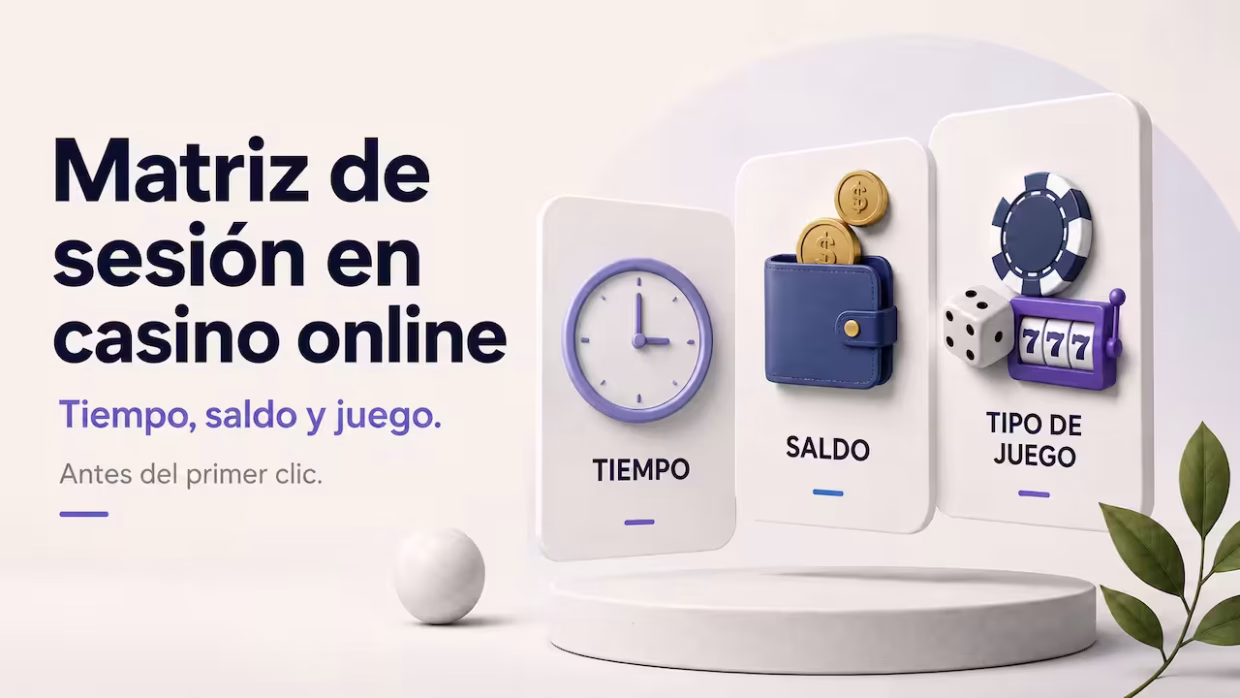 Matriz de sesión en casino online: Tiempo, saldo y juego