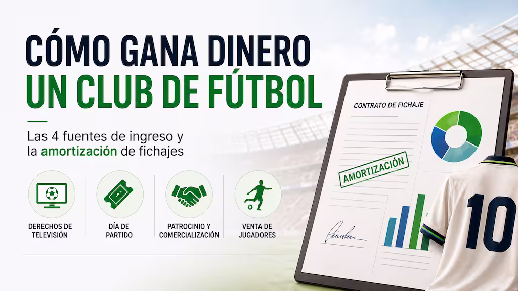 Cómo gana dinero un club de fútbol: las 4 fuentes de ingreso y la amortización de fichajes