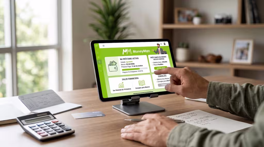 Una persona gestiona la liquidez de sus finanzas personales desde su tableta