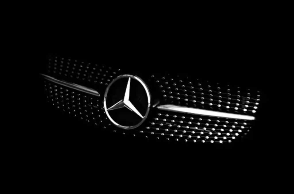 Parrilla delantera efecto diamante de un Mercedes Benz