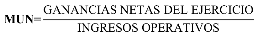 Ecuación 4.10 Margen de Utilidad Neta