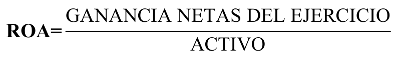 Ecuación 4.11 Rentabilidad de los Activos