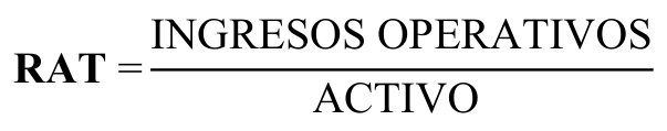 Ecuación 4.8 Rotación de los Activos