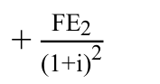 Fórmula: FE2 + (1+i)2