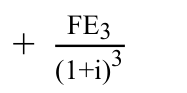 Fórmula: FE3 + (1+i)3
