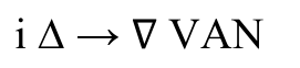 Fórmula: i ∆ → ∇ VAN